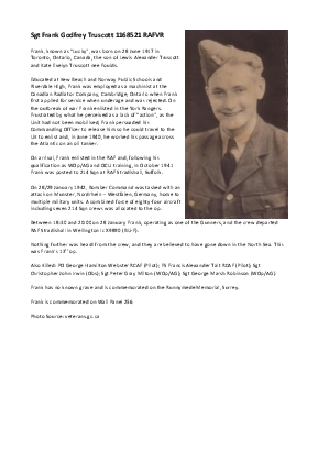 A preview of a PDF biography for Truscott, Frank Godfrey